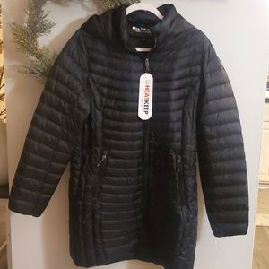 NWT Black Heat Keep Packable Coat Size XL Women